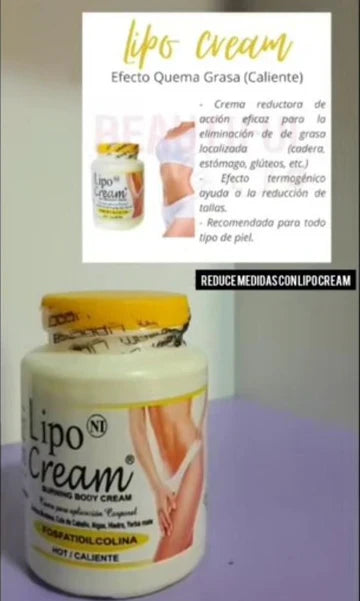 CREMA REDUCTORA LIPOCREAM💆