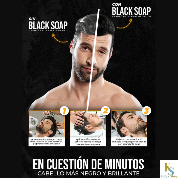 Black soap™ - Jabón Hidratante anti canas🧼